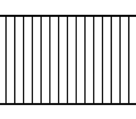 4' H x 6' W Tioga Aluminum Fence Pool Panel Black