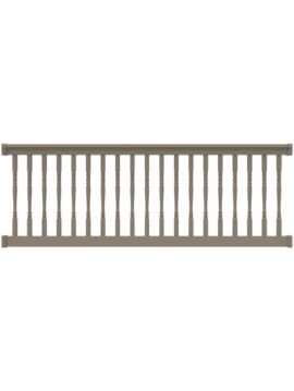 36" H x 8' L Clay Vinyl T Style w/ Turned Baluster Railing