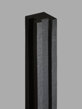 Dark Gray Corner Post with Hardware 5" x 5" x 102"