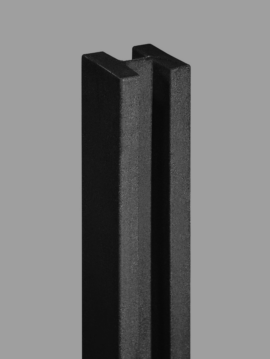 Dark Gray Line Post with Hardware 5" x 5" x 102"