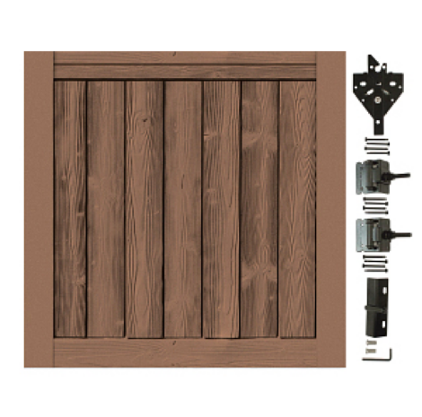 Red Cedar Sherwood Gate 48 in. high x 48 in. wide with Hardware 