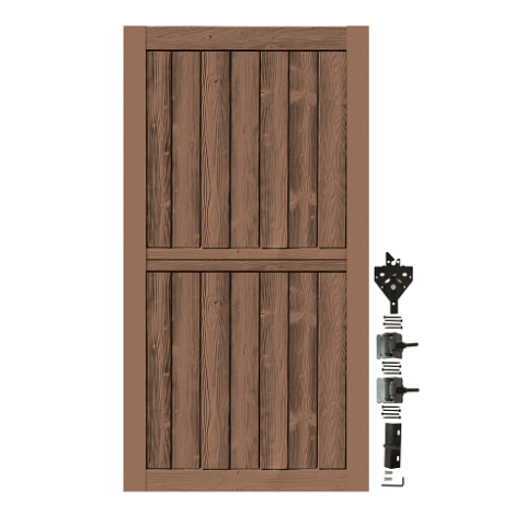 Red Cedar Sherwood Gate 96 in. high x 48 in. wide with Hardware