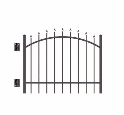 4' H x 5' W Clearfield Arched Gate Bronze