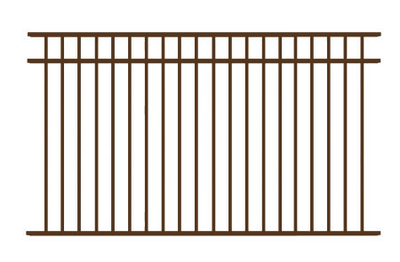 54" H x 6' W Bradford Aluminum Fence Pool Panel Bronze
