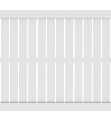  6' H x 8' W Ellicott 6" Semi-Privacy Panel White