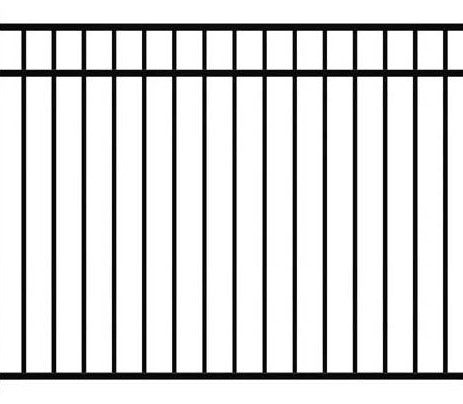 4' H x 6' W Bradford Flush Bottom Aluminum Fence Panel Black