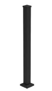 2.5in x 45in Black Railing Post with Trim 