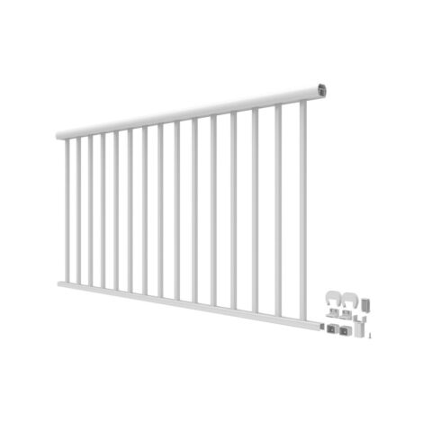 36in x 6ft White Clarion Rounded Flat Top Railing Kit 
