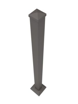 2.5in x 45in Bronze Railing Post with Trim