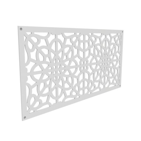 White 2' X 4' - Fretwork Decorative Screen Panel