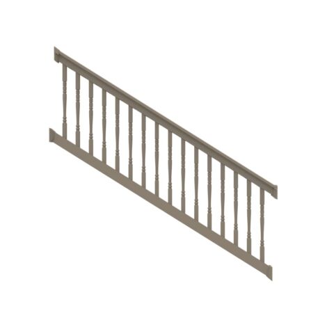 36" H x 8' L Clay Vinyl T Style w/ Turned Baluster STAIR Railing