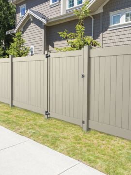  6' H x 8' W Norfolk Privacy Fence Panel Clay