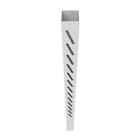 5" x5" x102" Louvered Right End Post White