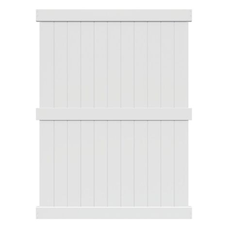8' H x 6' W Colden Privacy Fence Panel White