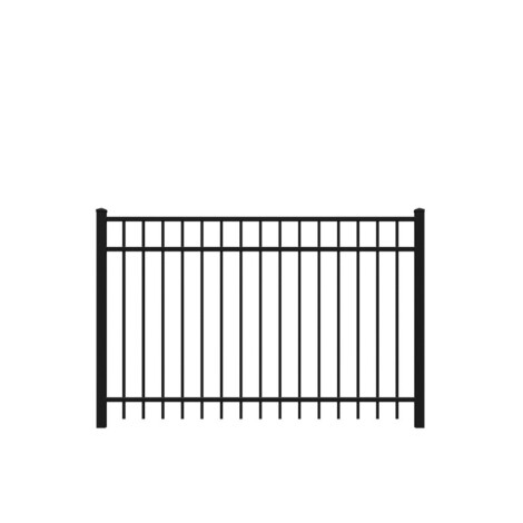 3' H x 6' W Bradford Aluminum Fence Panel Black 