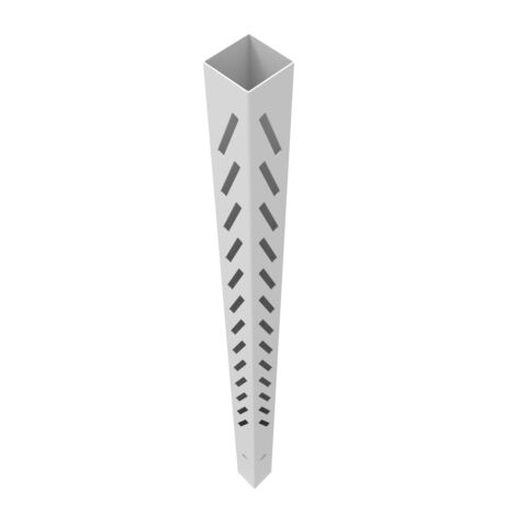6" x6" x102" Louvered Outer Corner Post White 