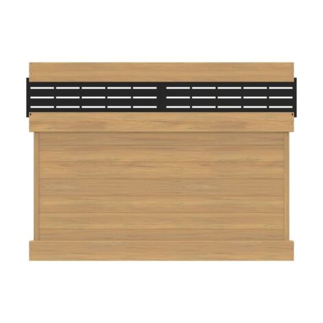 6'H X 8'W Horizontal Chesapeake Privacy Panel Woodgrain W/ Black Screen