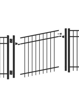4' H Bradford and Clearfield Make an Adjustable Gate Kit Black 