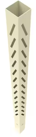 6" x6" x102" Louvered Outer Corner Post Tan