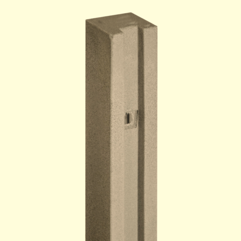 Brown Granite Gate Post with Hardware 5" x 5" x 102"