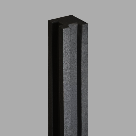 Dark Gray Corner Post with Hardware 5" x 5" x 102"
