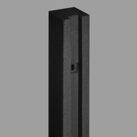 Dark Gray Granite Gate Post with Hardware 5" x 5" x 142" 