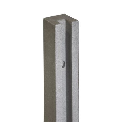 Gray Granite End Post with Hardware 5" x 5" x 142"