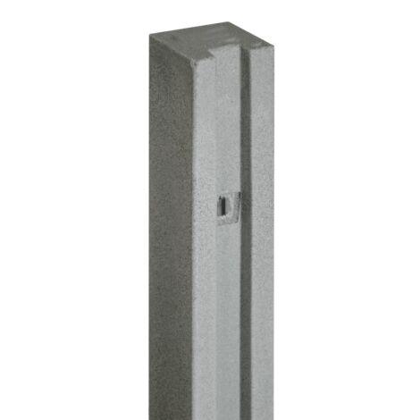 Gray Granite Gate Post with Hardware 5" x 5" x 142"