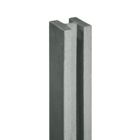 Gray Granite Line Post with Hardware 5" x 5" x 142" 