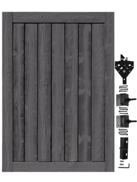 Dark Oak Sherwood Gate 70 in. high x 48 in. wide with Hardware