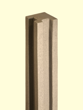 Brown Granite Corner Post with Hardware 5" x 5" x 102"