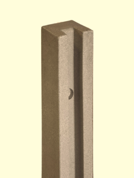Brown Granite End Post with Hardware 5" x 5" x 102"