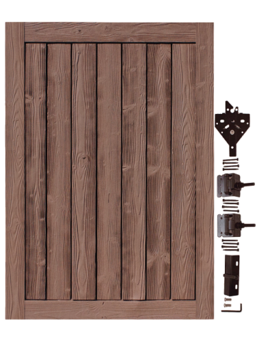 Red Cedar Sherwood Gate 70 in. high x 48 in. wide with Hardware