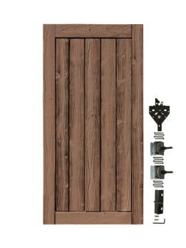 Red Cedar Sherwood Gate 70 in. high x 36 in. wide with Hardware 
