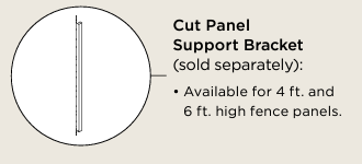 Molded Fence Cut Panel Support Bracket 6 ft. X 6 ft. Panels