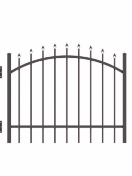 4' H x 4' W Huntington Arched Gate Black