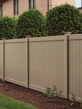  6' H x 8' W Norfolk Privacy Fence Panel Tan