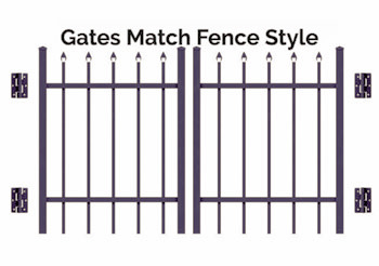 4' H x 10' W Clearfield Straight Double Gate Bronze