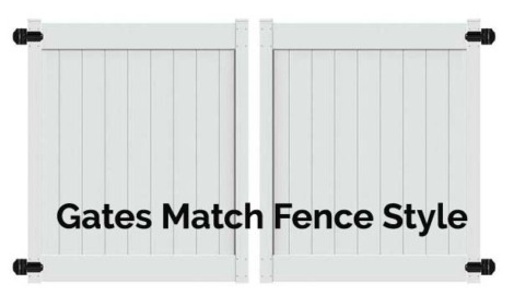 6'H x 10'W Chestertown Double Drive Gate White - Florida Style