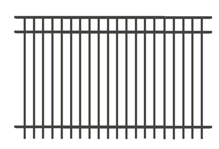 4'H X 8'W Bradford Aluminum Fence Black