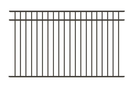41/2 H X 8'W Bradford Aluminum Fence Black
