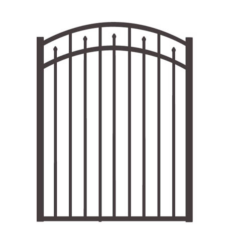 54" H x 5'W Clearfield Arched Gate  Black