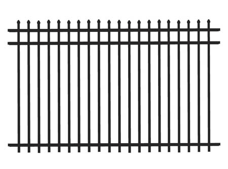 5'H X 8'W Huntington Aluminum Fence Black